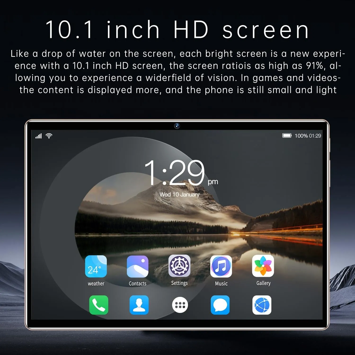 10.1 Octa-core 3g Tablet with 2gb Ram 16gb Storage Android 5.1 Dual Sim Wifi Bt Gps