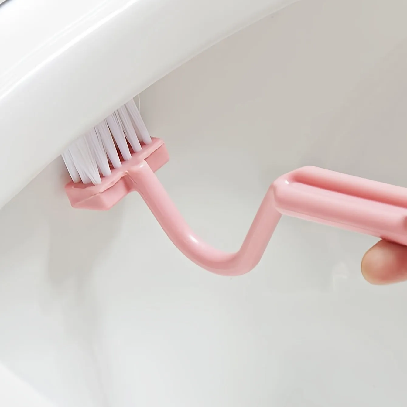 1pc Vshaped Toilet Brush Effective and Versatile Bathroom Cleaning Tool