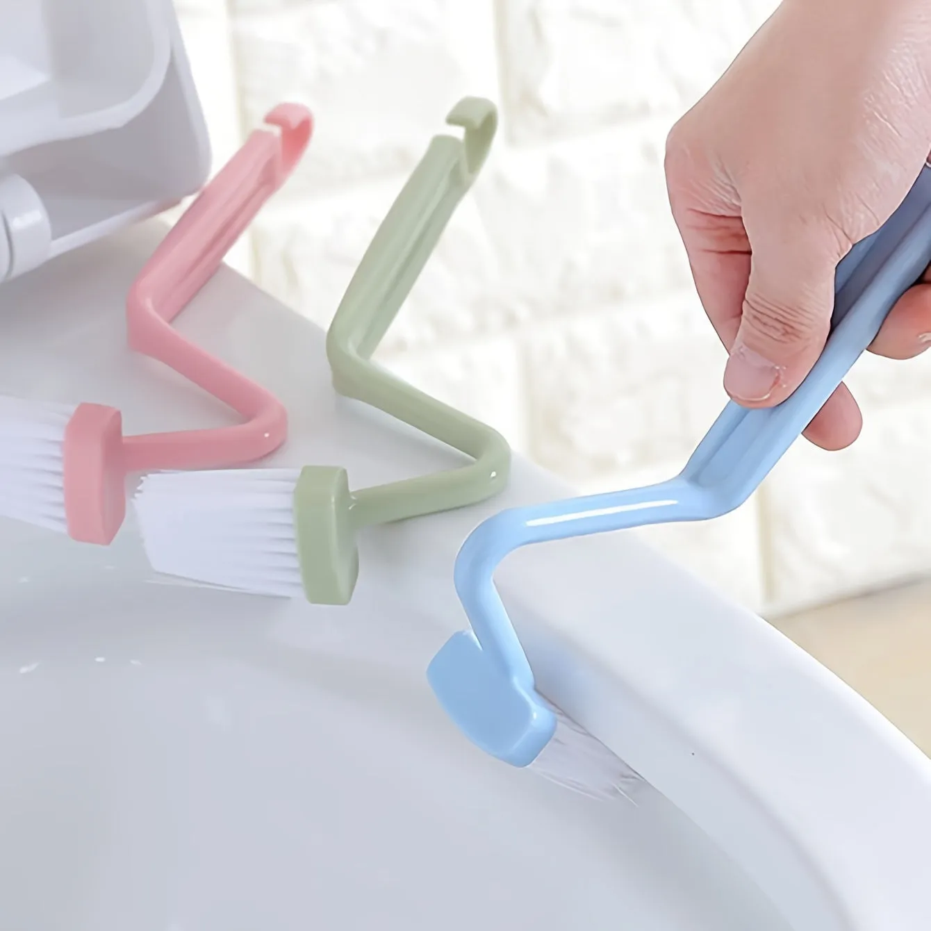 1pc Vshaped Toilet Brush Effective and Versatile Bathroom Cleaning Tool