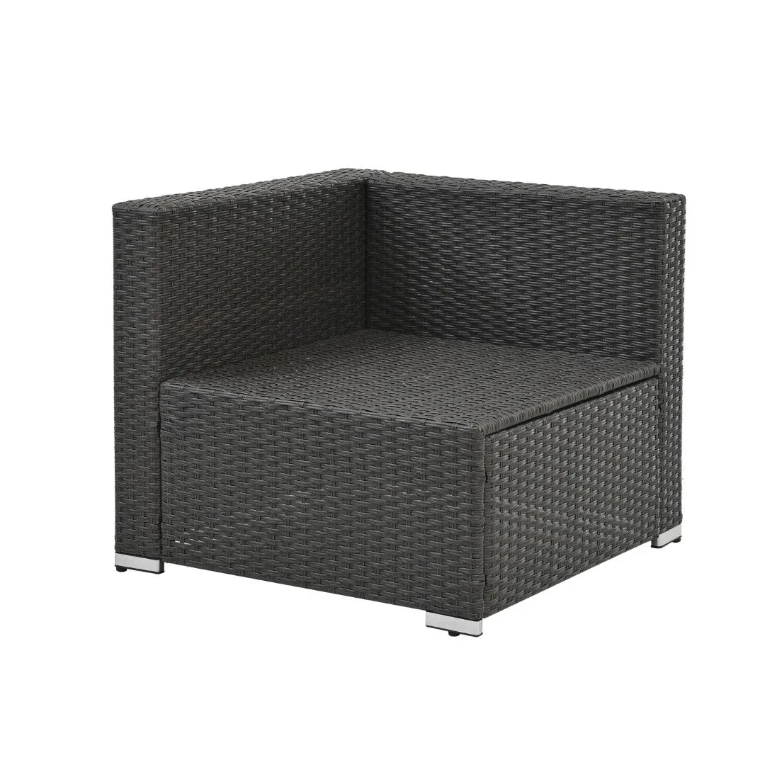 6-Seater Outdoor Patio Furniture Set with Cushions & Throw Pillows | Sturdy Metal Frame, UV-Resistant Wicker, Tempered Glass Table | Ideal for Poolside, Backyard, Garden | Water-Resistant Fabric | Easy Maintenance