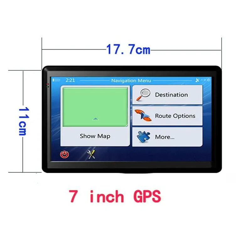 7 Inch Car Gps Navigator 8G   256M Capacitive Screen Bluetooth Reverse Image - Europe Map