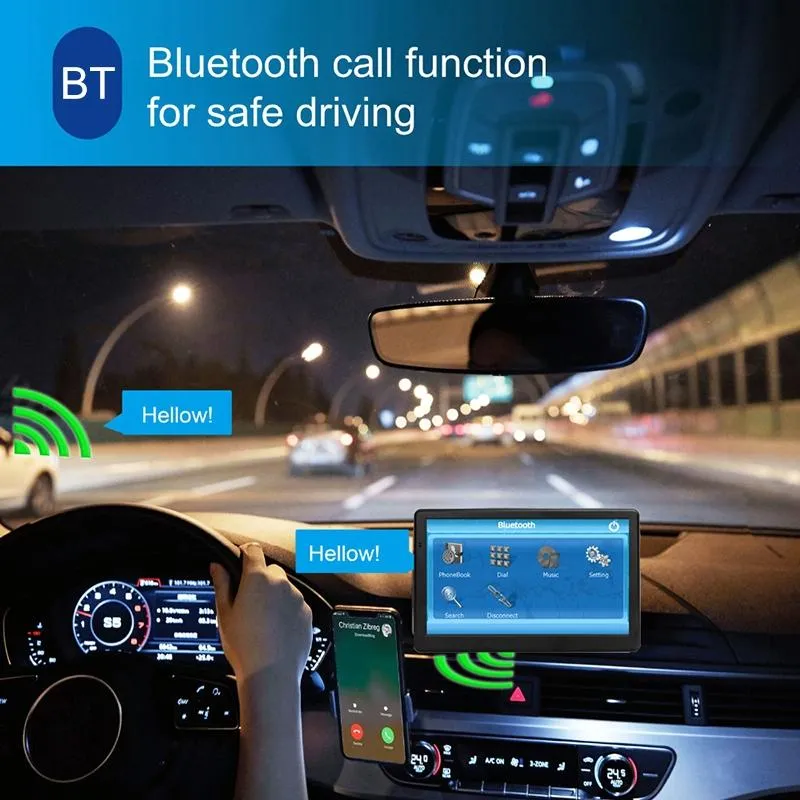 7 Inch Car Gps Navigator 8G   256M Capacitive Screen Bluetooth Reverse Image - Europe Map