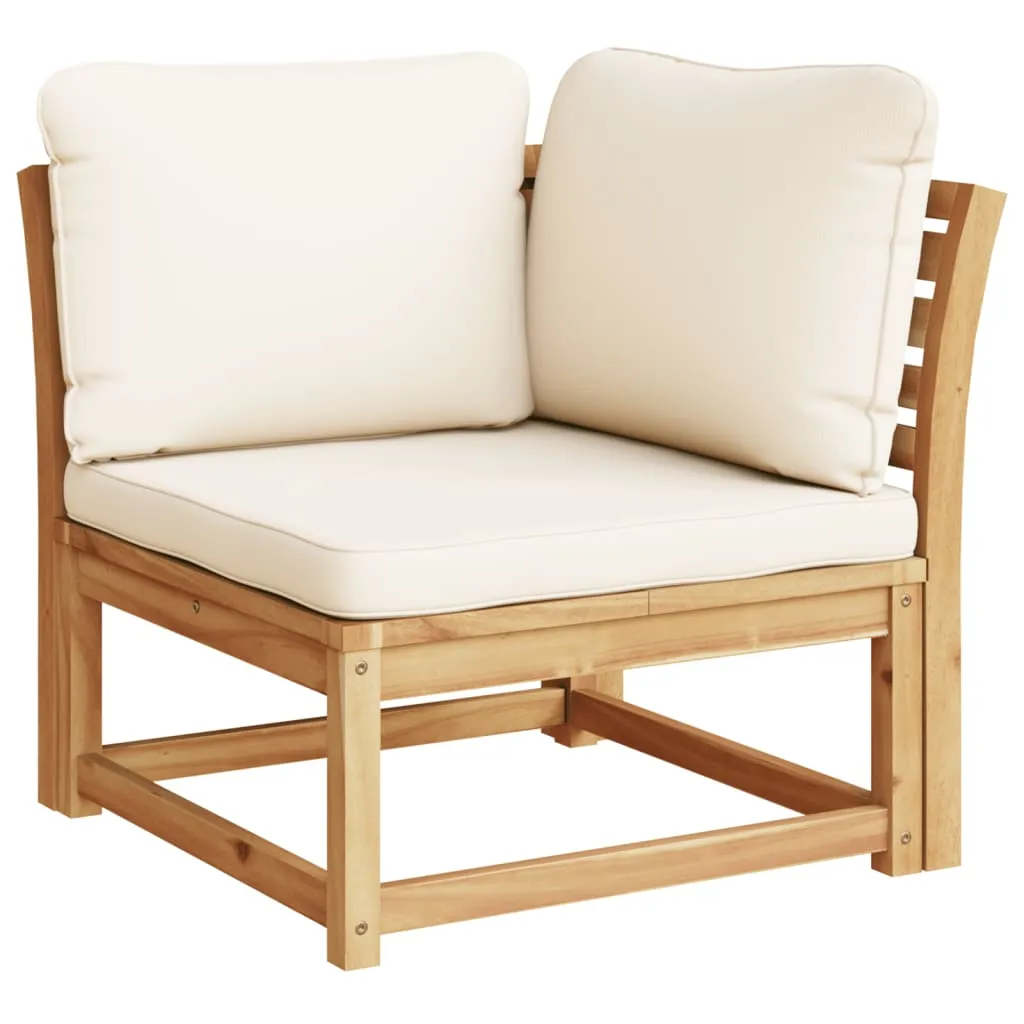 7 Piece Patio Lounge Set with Cushions Solid Wood Acacia