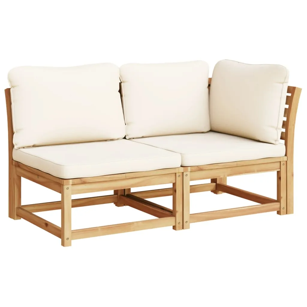 7 Piece Patio Lounge Set with Cushions Solid Wood Acacia