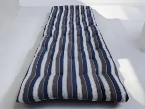 Adim's King Bed Soft Cotton Filled Quilt Mattress Gadda Soft & Reversible,Pure Cotton Fabric,Firm Gadda for Floor & Bed, Cotton Mattress Tufted Soft Rui Gadda (Blue Lining,Star) (6 x 6 King Bed)