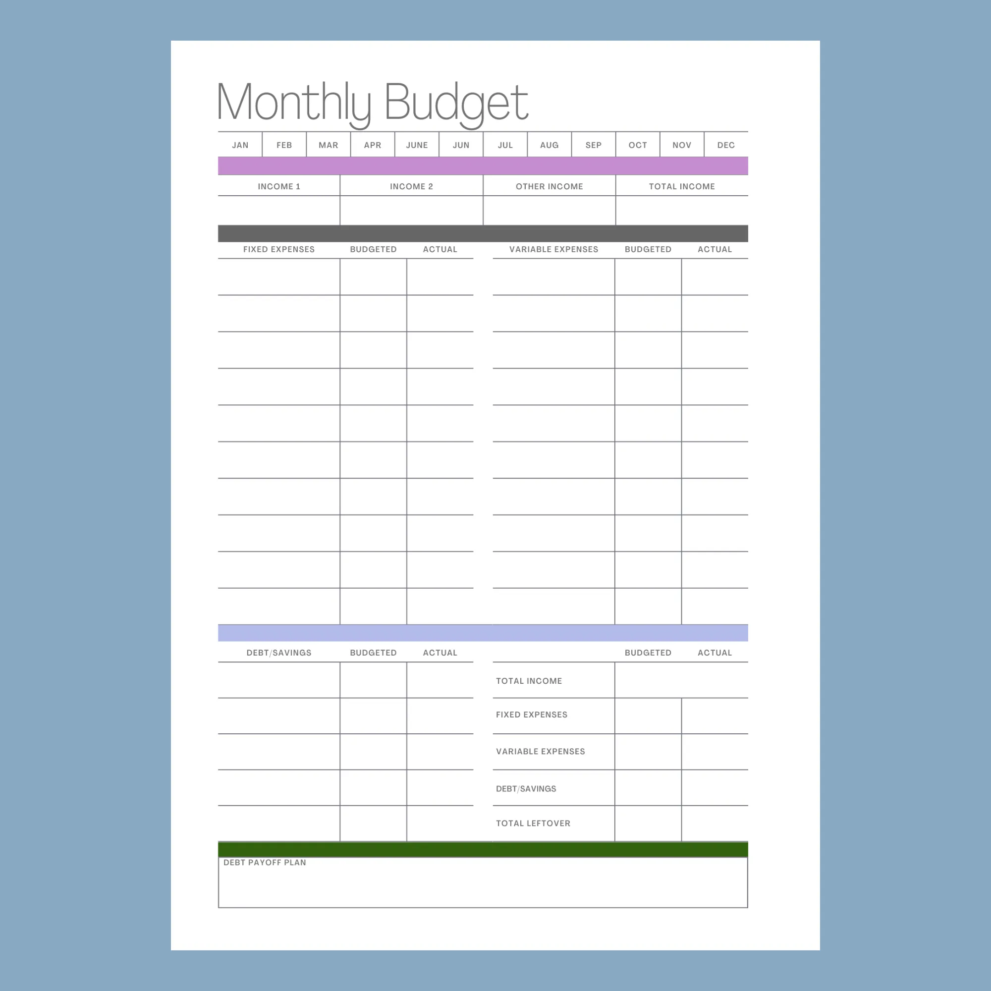 All in One Planner 2025:  Pansies