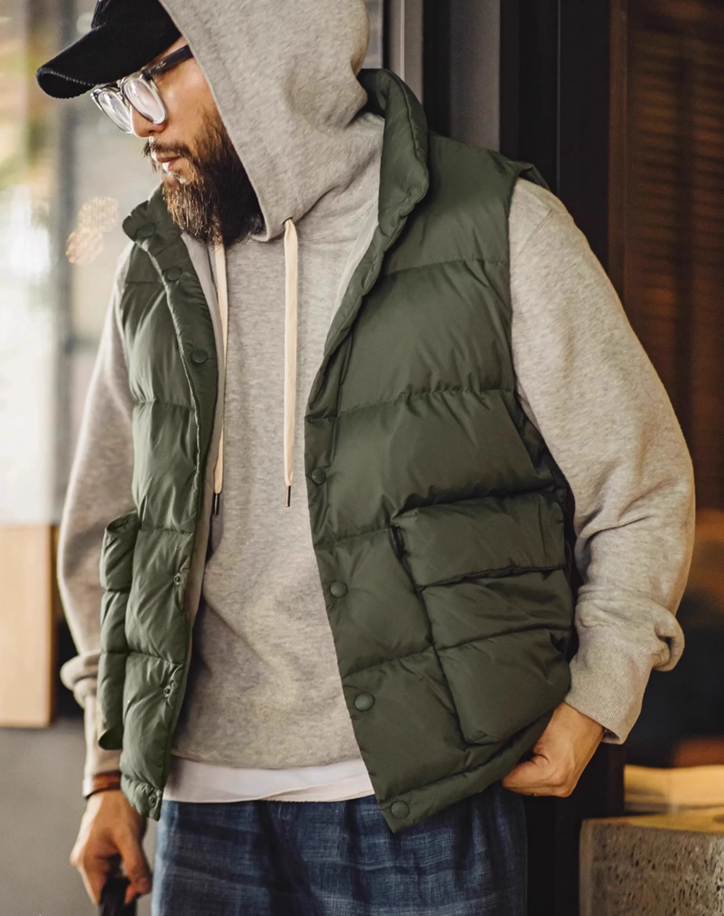 American Casual Vest Thickened Warm Inner And Outerwear Men's Jacket