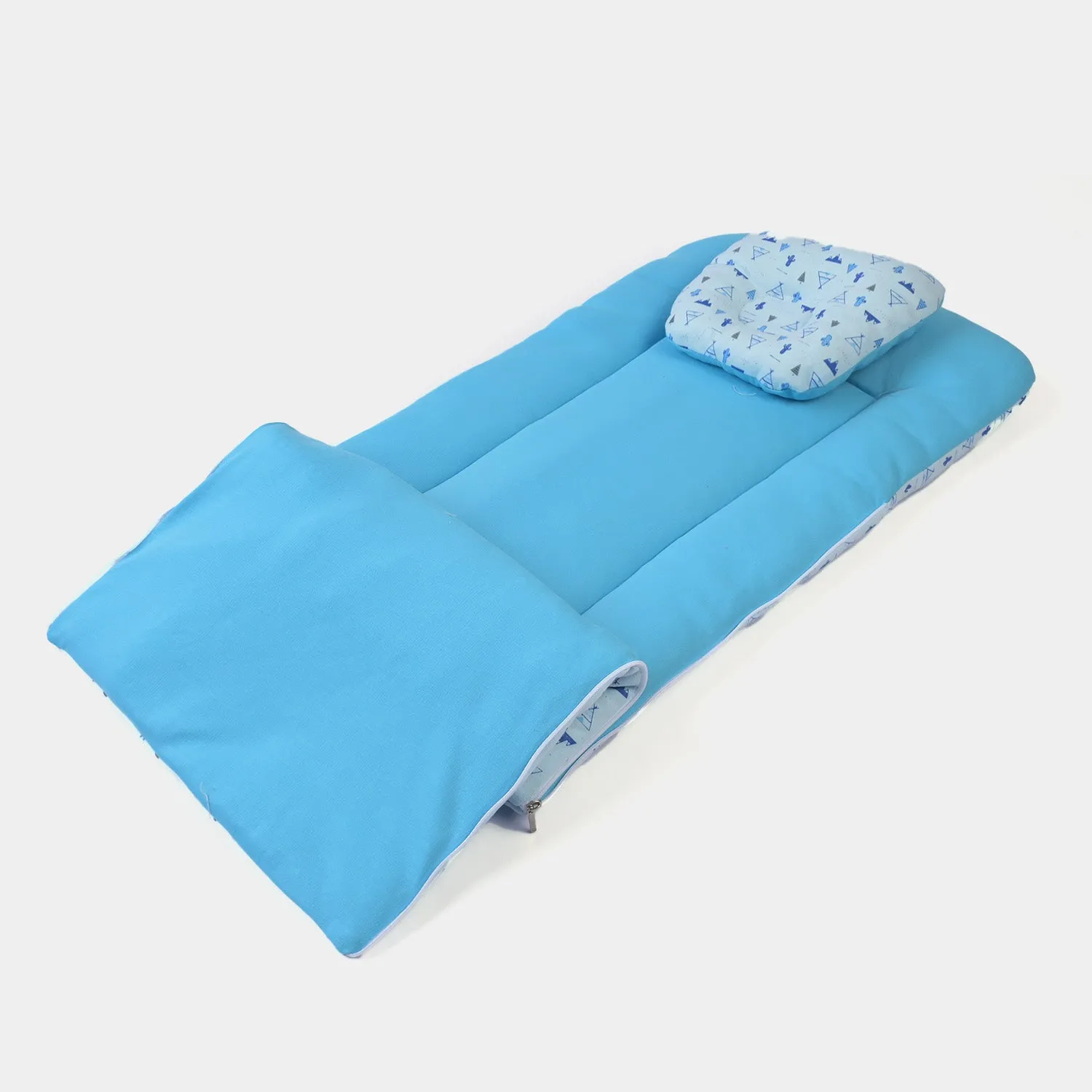 Baby Carry Nest Printed With Head Pillow | Blue