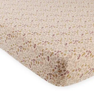 Bamboo Crib Sheet - Posy - Shell