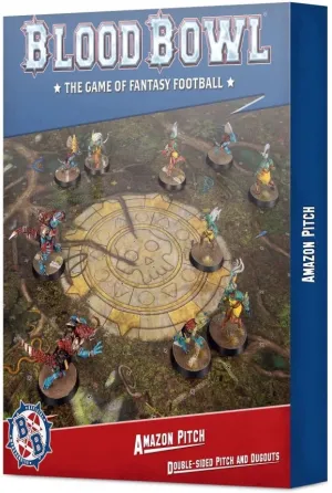 Blood Bowl Amazon Pitch - Double-sided Pitch and Dugouts Set
