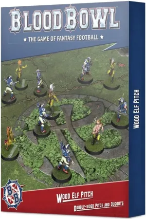 Blood Bowl Wood Elf Pitch Double-sided Pitch and Dugouts Set