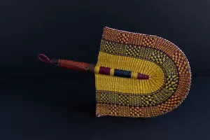 Bolga Fan: Yellow Multi Color