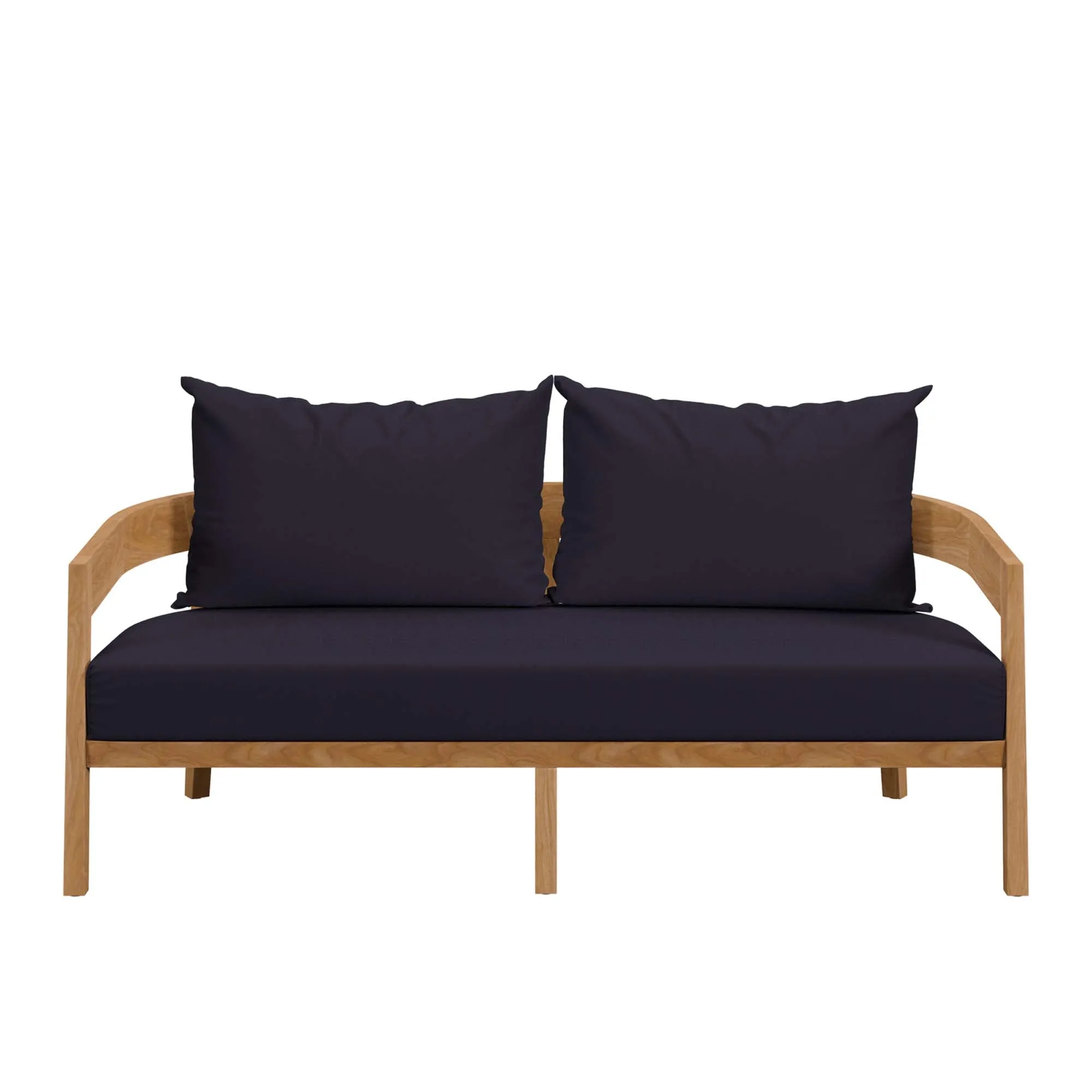 Brisbane Teak Wood Outdoor Patio Loveseat by Modway