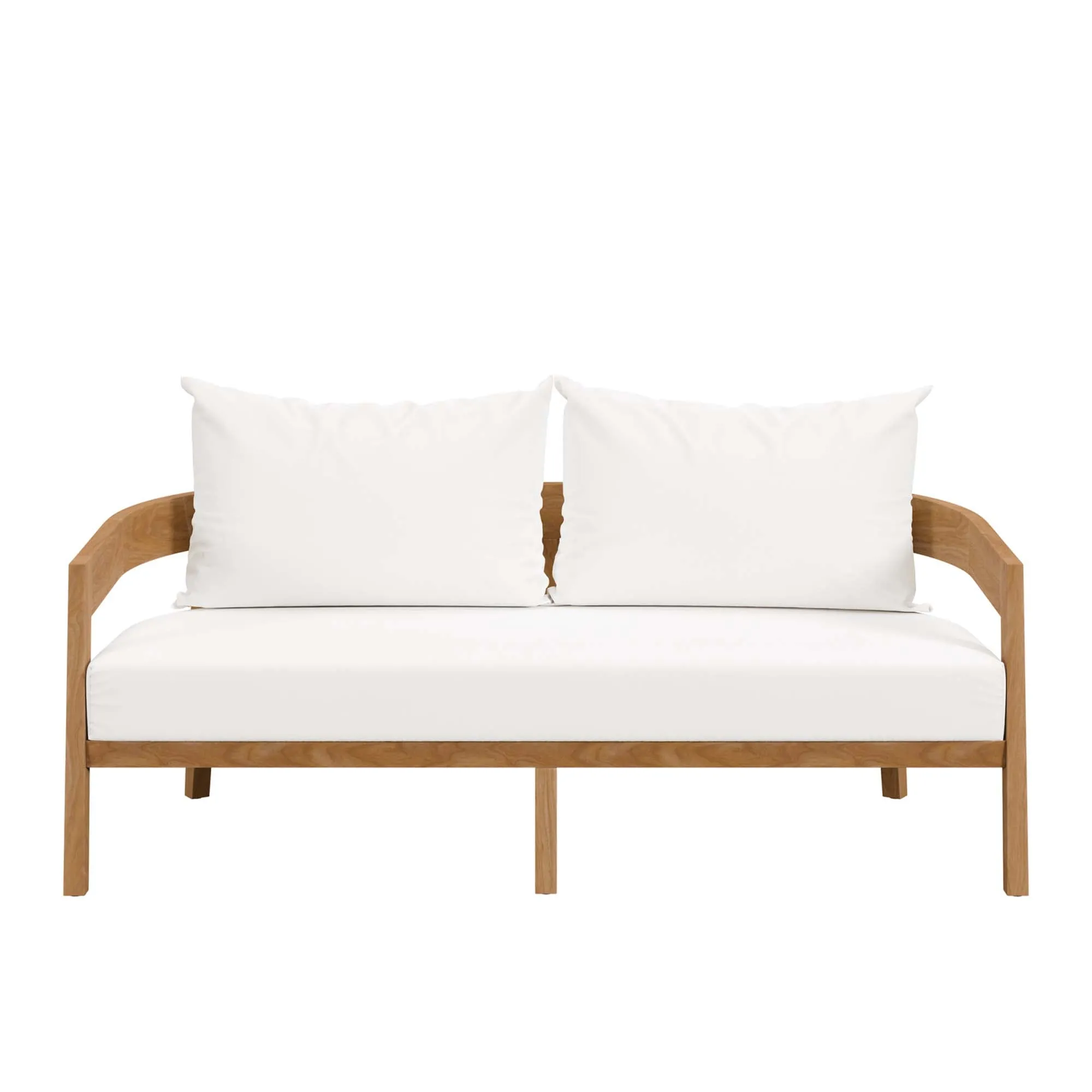 Brisbane Teak Wood Outdoor Patio Loveseat by Modway