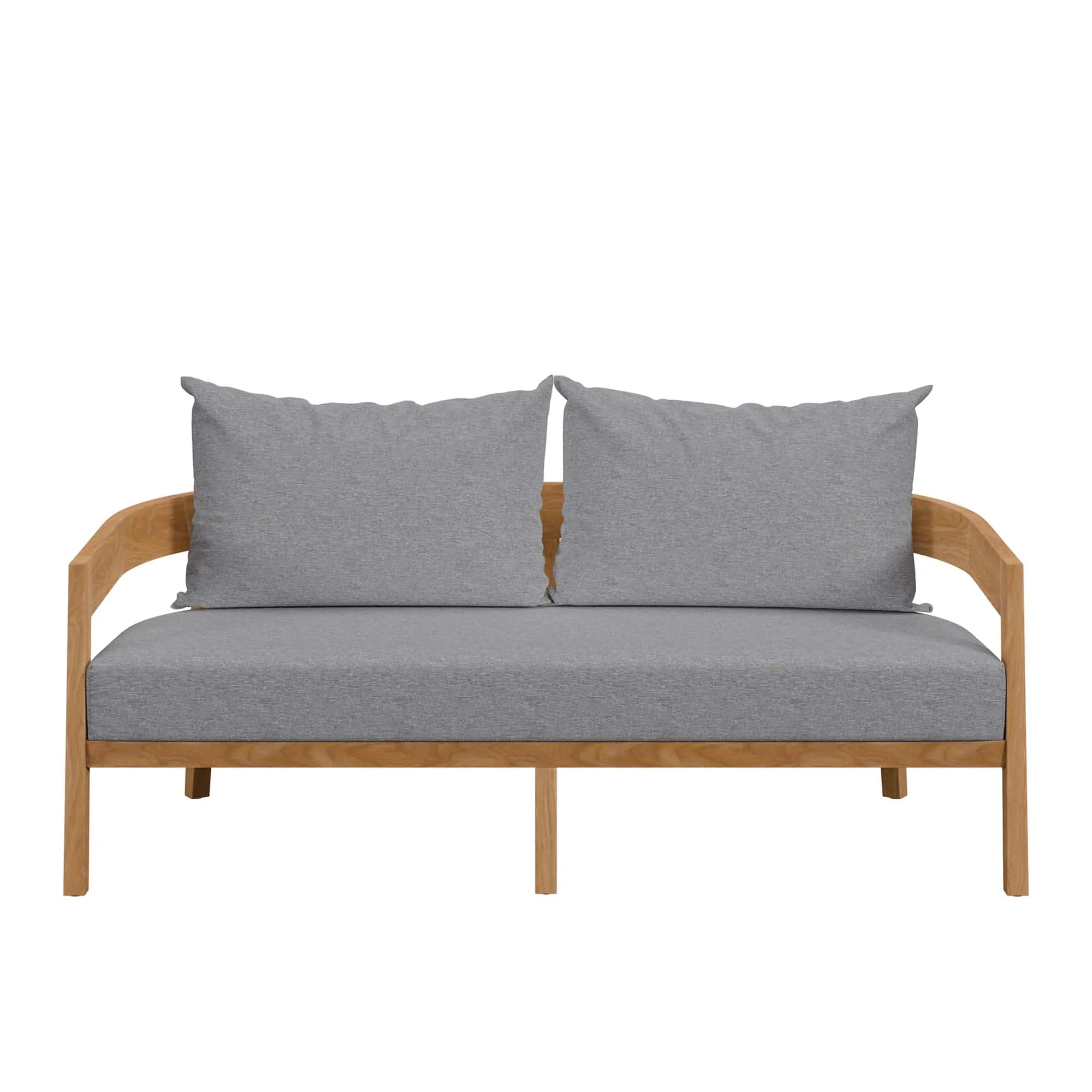 Brisbane Teak Wood Outdoor Patio Loveseat by Modway
