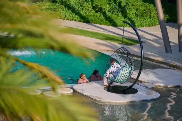 Bubble Outdoor Chair with Grey Cushions