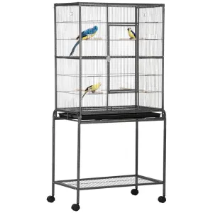 Cage for Parakeets - Rolling Bird Cage with Stand