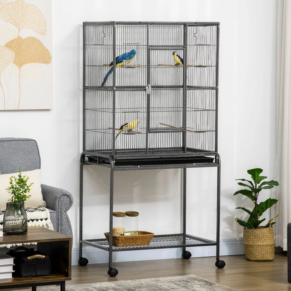 Cage for Parakeets - Rolling Bird Cage with Stand