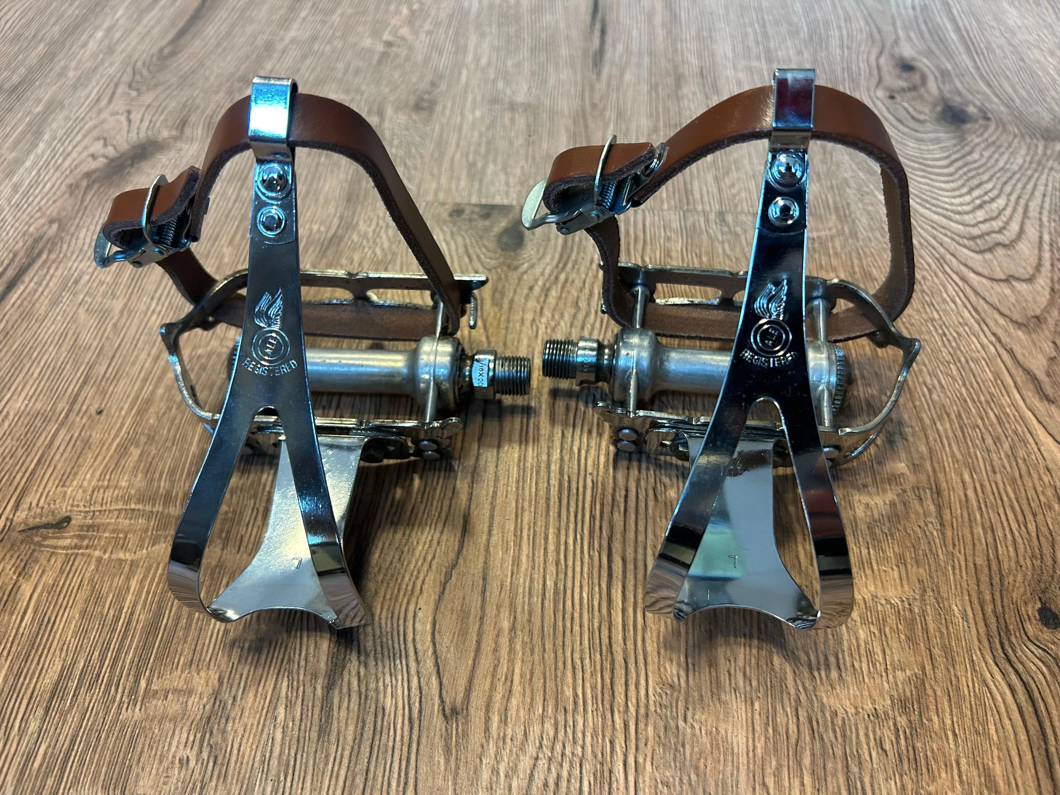 Campagnolo Record Classic Pedals with New Cages and Straps