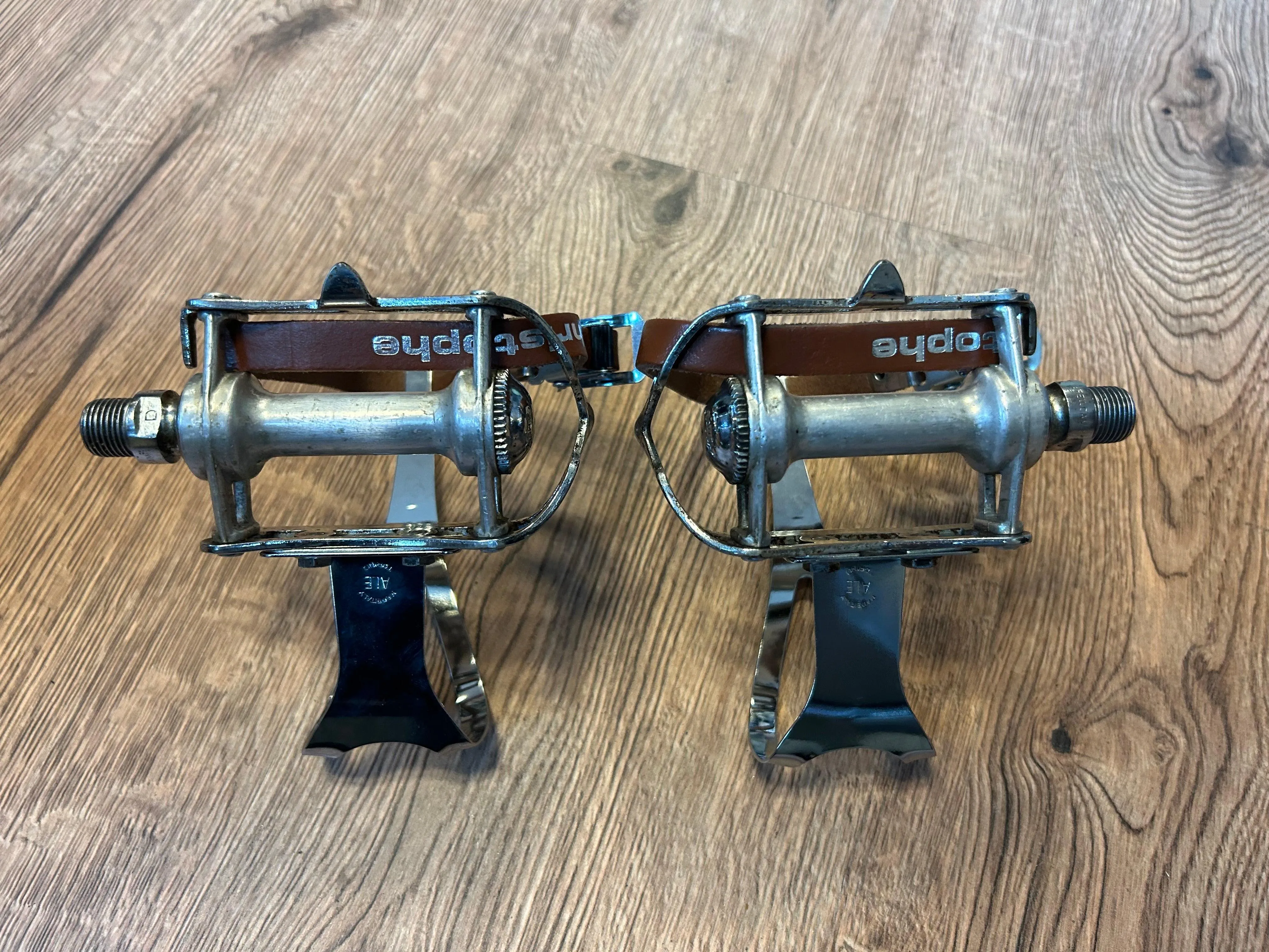 Campagnolo Record Classic Pedals with New Cages and Straps