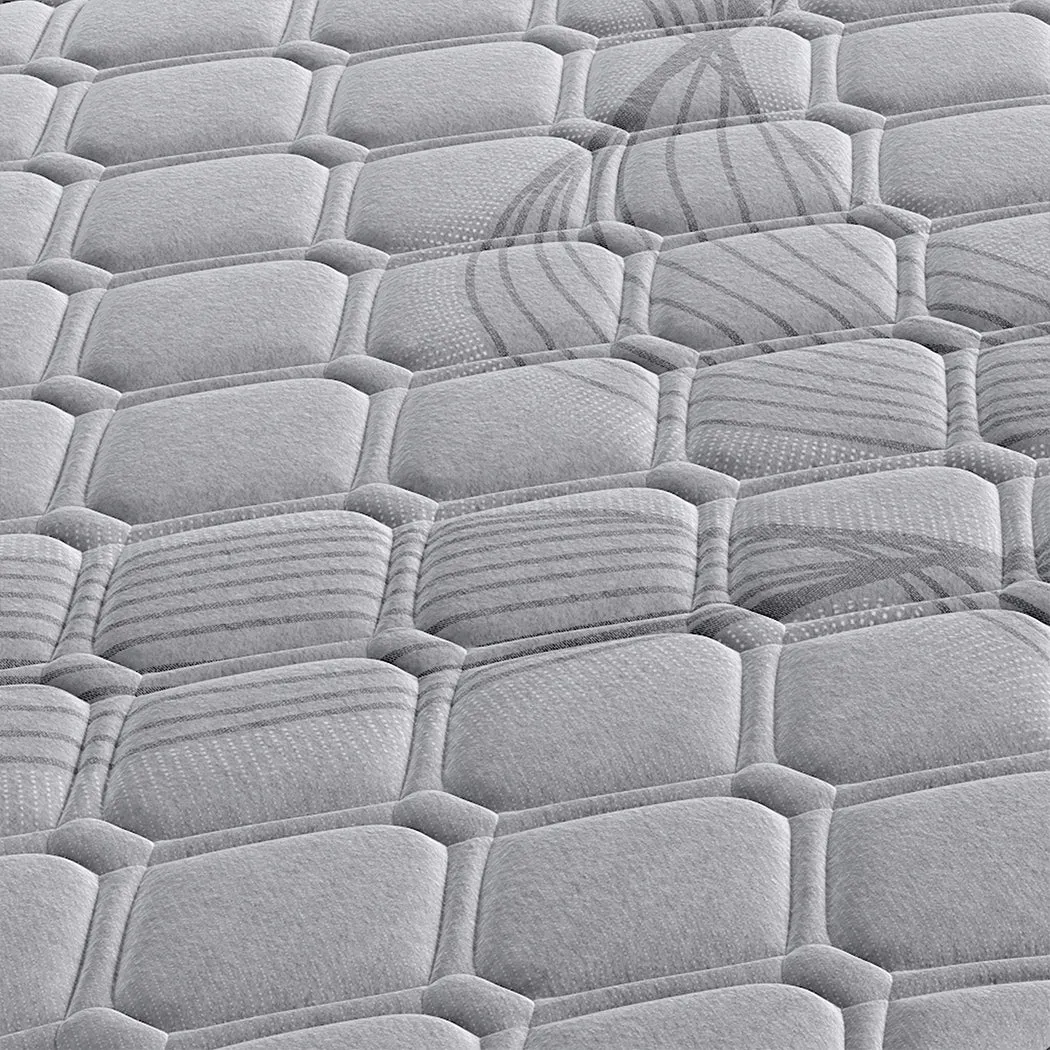 Charlotte 22cm Spring Foam Mattress Medium Firm Dark Grey - Double