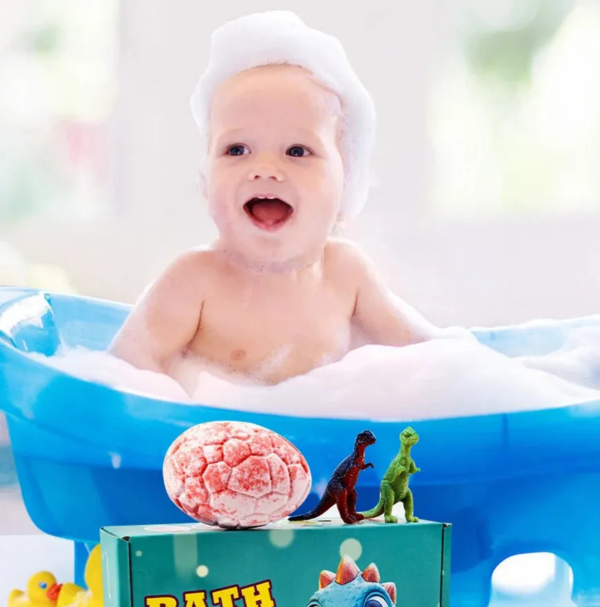 Children'S Dinosaur Egg Bath Salt Ball 90G Essential Oil Toy Fragrance Bubble Bath Ball Explosive Salt Bath Ball Tub Supplies