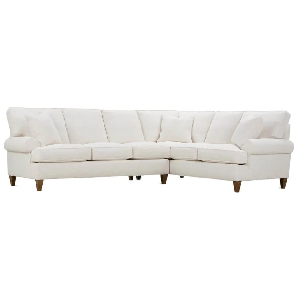 Cindy 3-Seat Left Seated End W/Corner & Right Seated End In Nomad Snow-Quick Ship