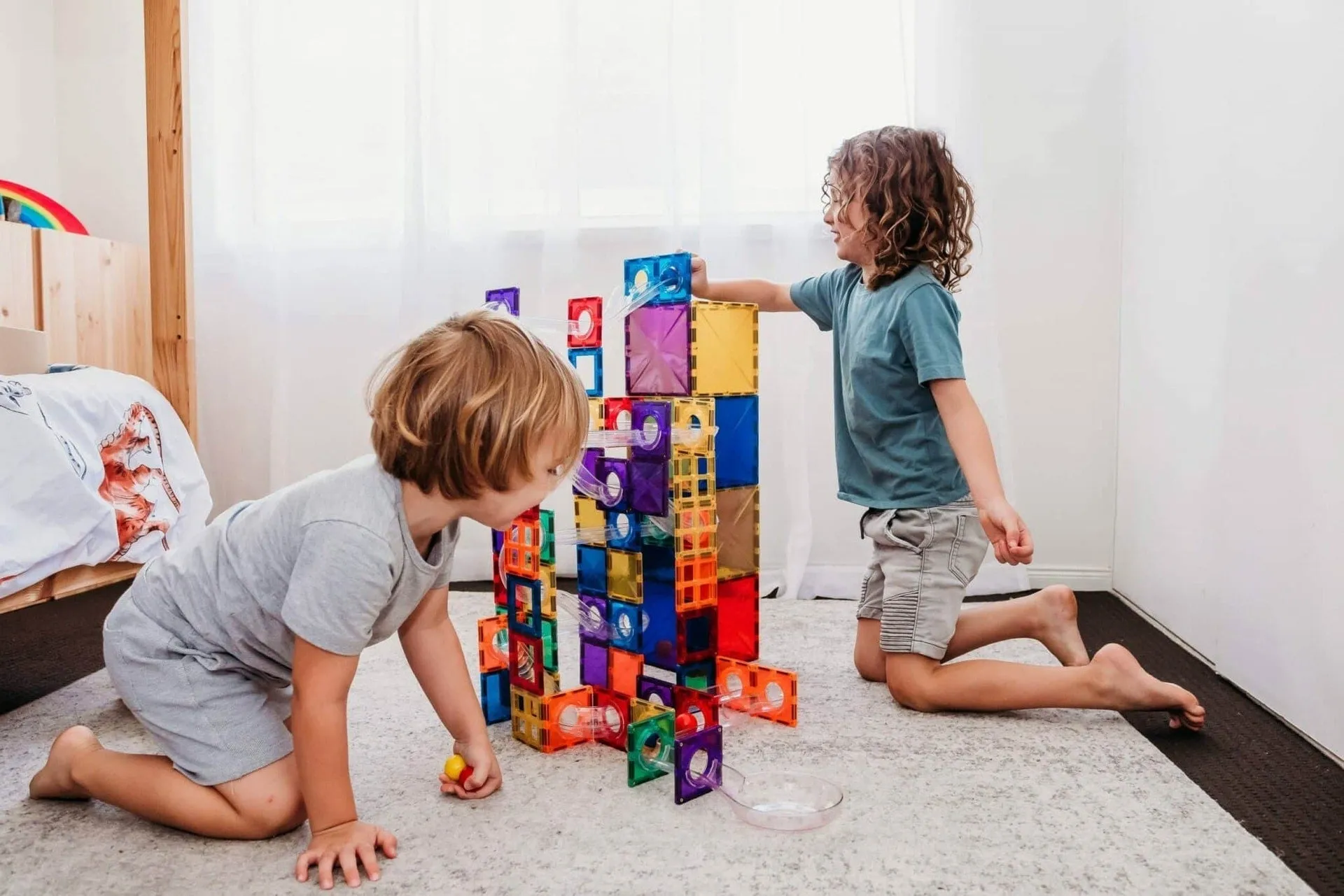 Connetix Rainbow Ball Run Pack – 92 Piece Set