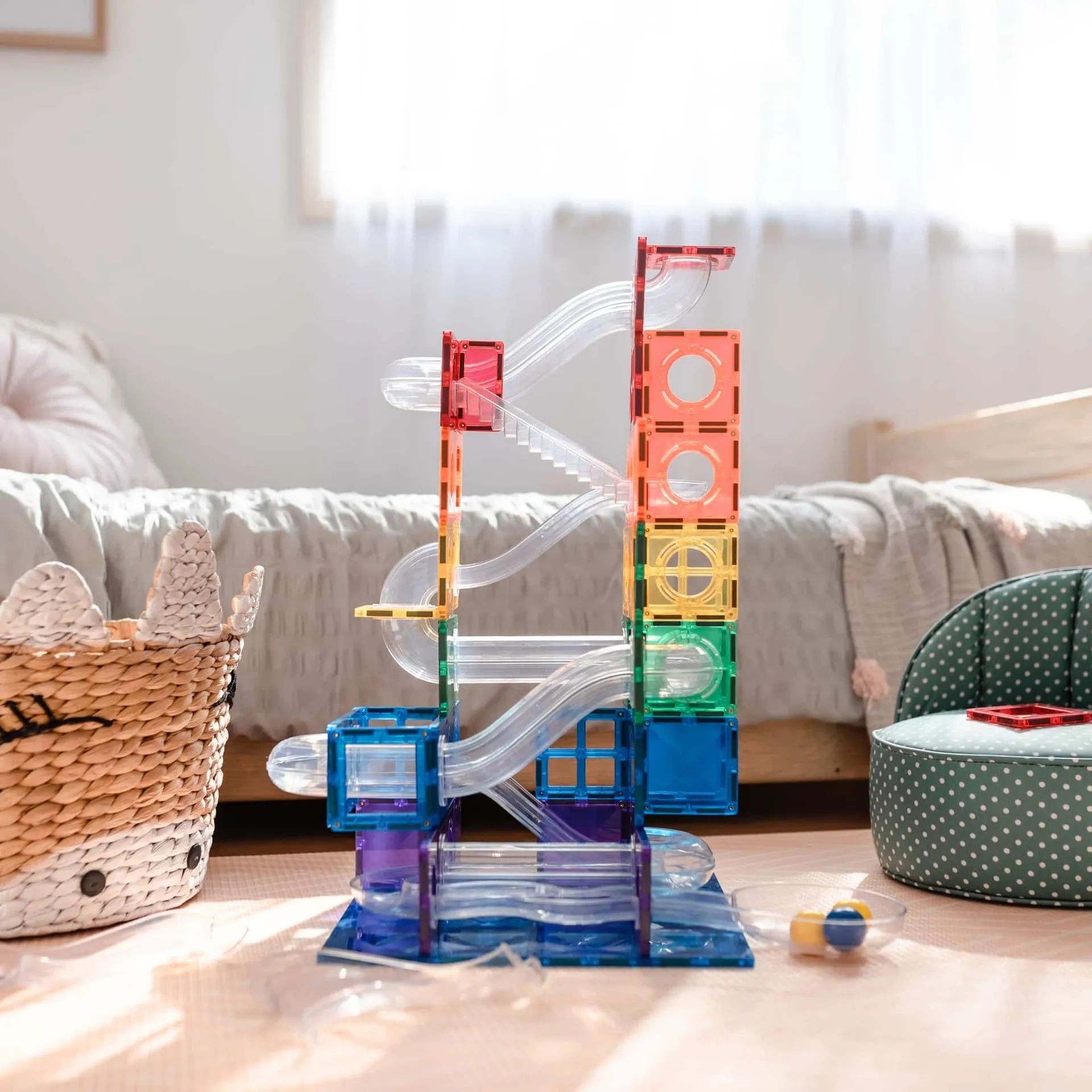 Connetix Rainbow Ball Run Pack – 92 Piece Set
