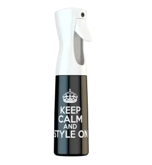 Continuous Spray Bottle Keep Calm Black