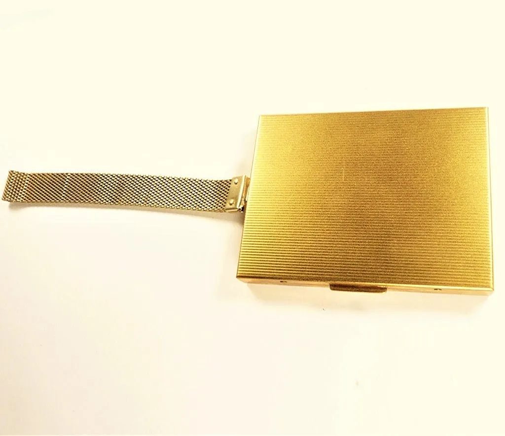 Copper Coloured 1940s Vintage Wrist Strap Carryall / Minaudiere Film Prop