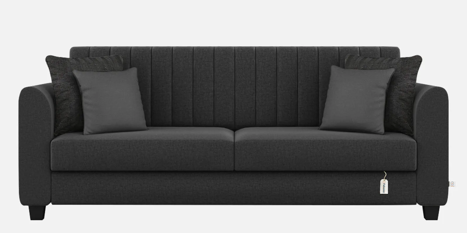 Cosmic Fabric 3 Seater Sofa in Charcoal Grey Colour