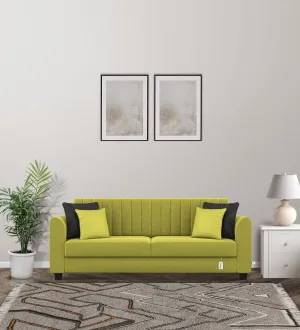 Cosmic Fabric 3 Seater Sofa in Parrot Green Colour