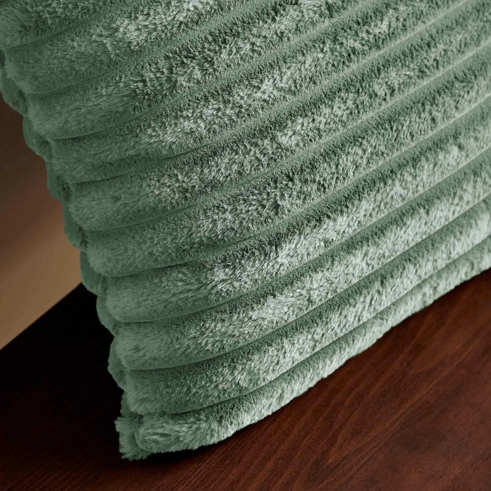 Cosy Ribbed Cushion Green