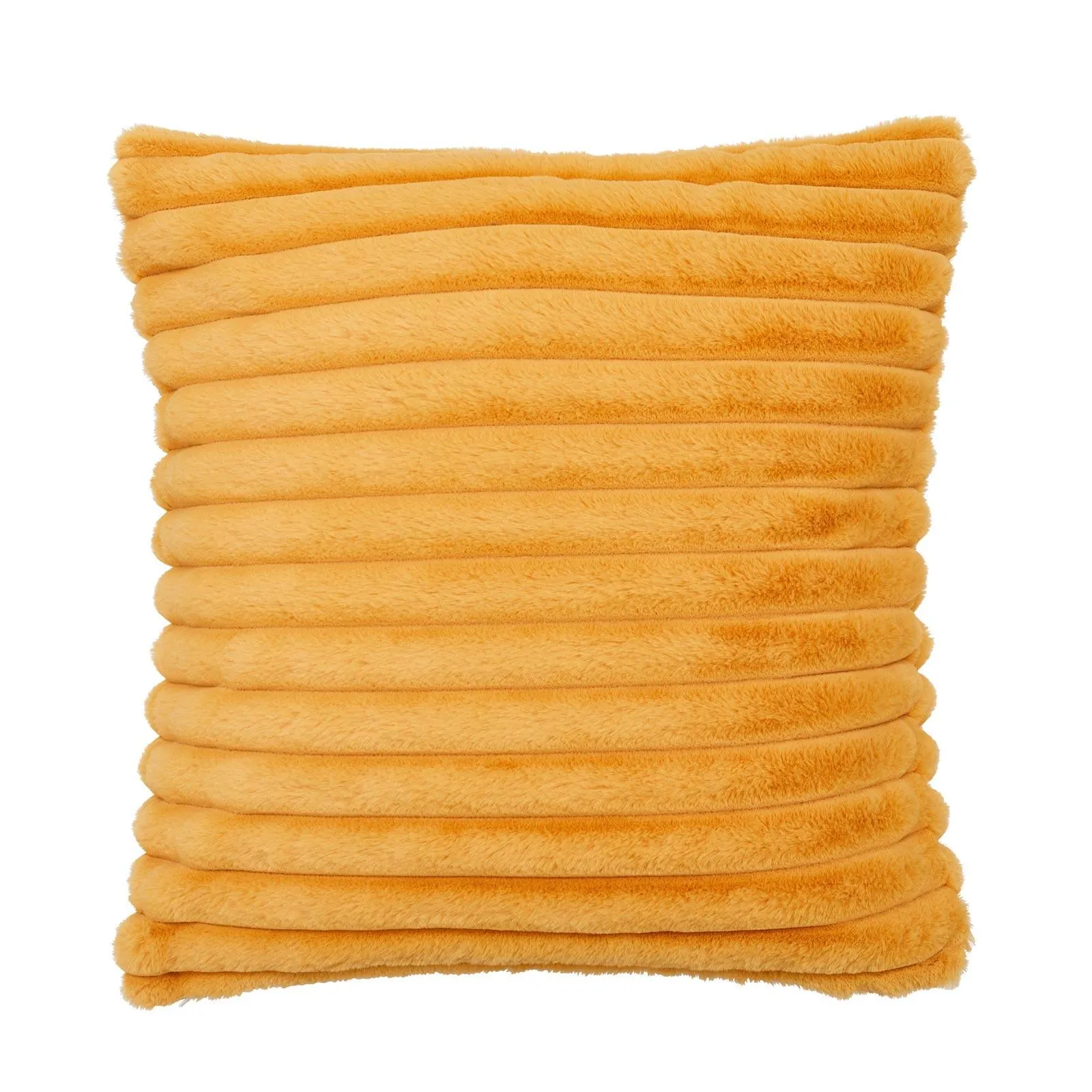 Cosy Ribbed Cushion Mustard