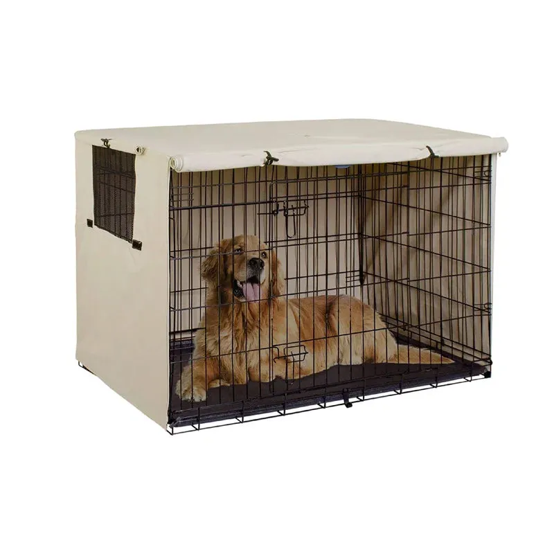 Dog Kennel Cage Pet House Cover Waterproof Dust-proof Durable Oxford Foldable Washable Small Medium Large Outdoor Pet Supplies
