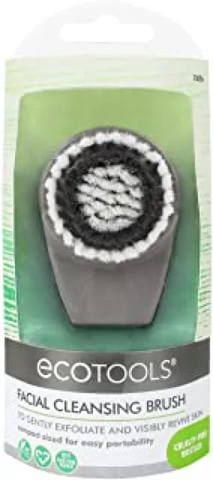 EcoTools Gentle Pore Cleansing Brush, Scrubber For Facial Skincare and Beauty, Great for Sensitive Skin (Colors May Vary), Cotton and Bamboo