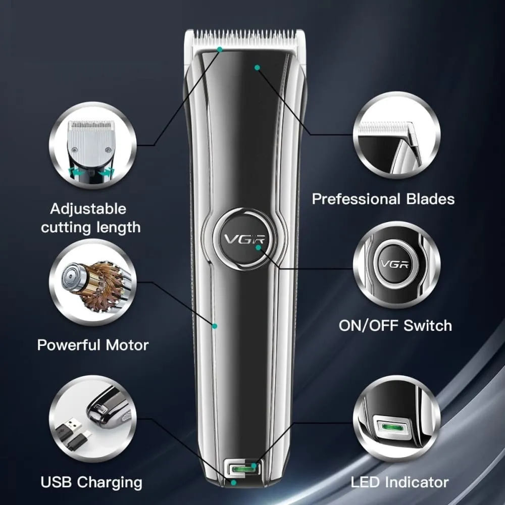Electric Rechargeable Cordless Hair Beard Trimmer for Men
