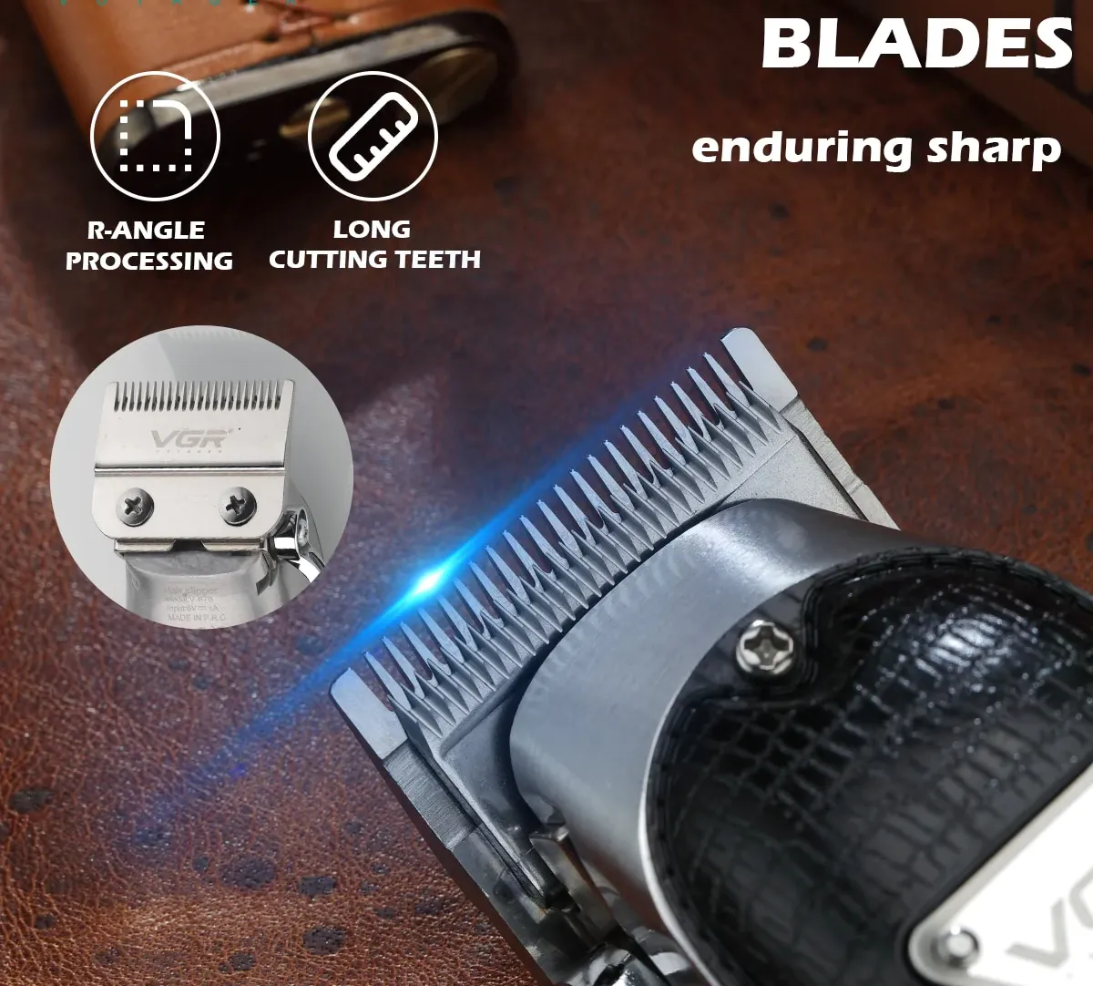 Electric Usb Rechargeable Adjustable Cordless Hair Trimmer for Men