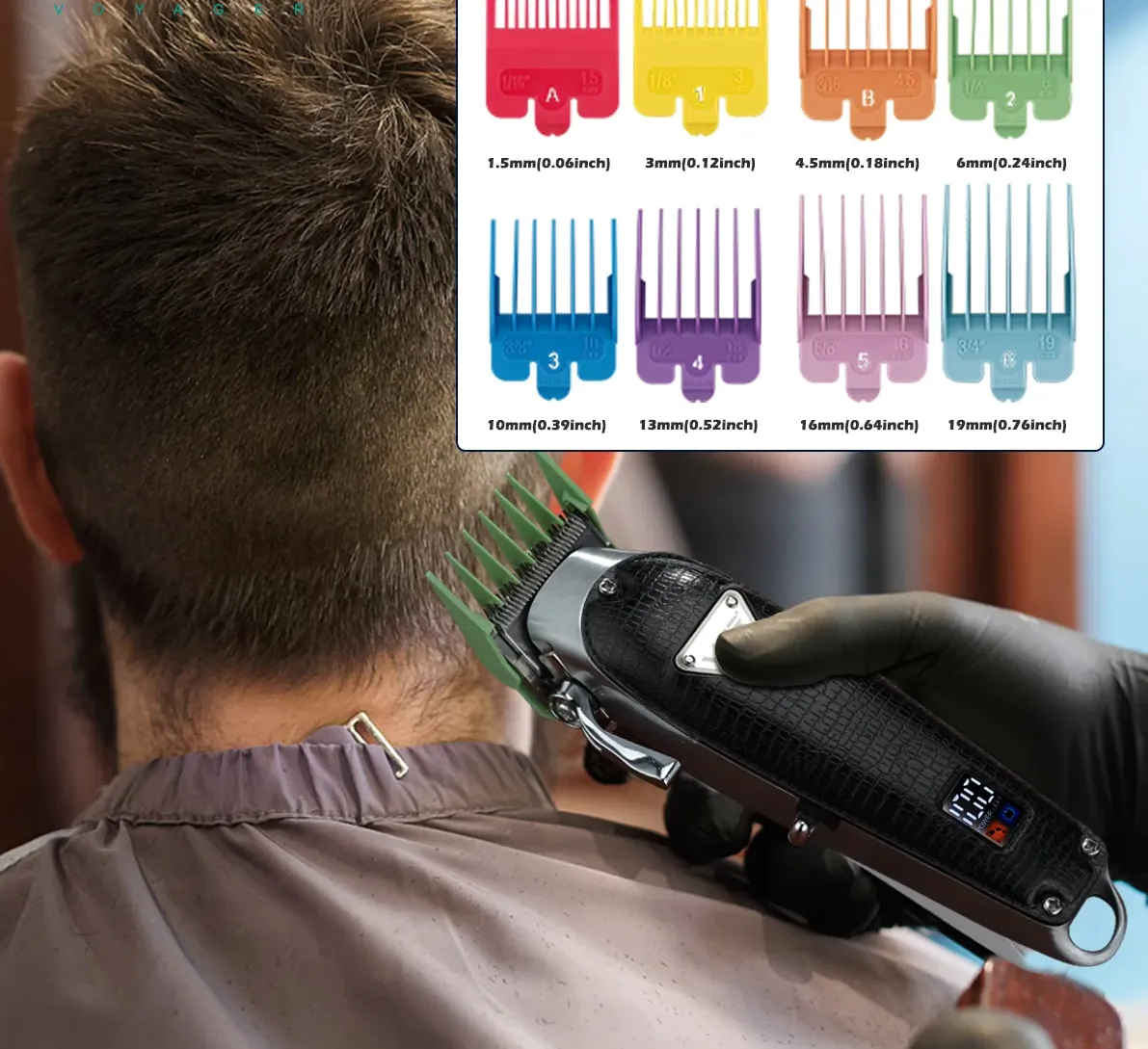 Electric Usb Rechargeable Adjustable Cordless Hair Trimmer for Men