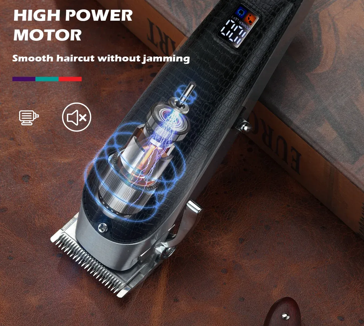 Electric Usb Rechargeable Adjustable Cordless Hair Trimmer for Men