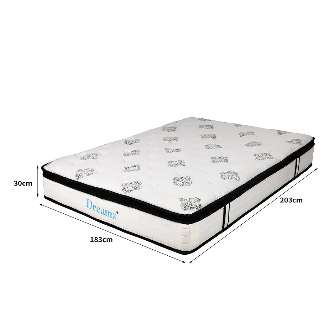 Elisa 30cm Mattress Spring Premium Bed Top Foam Medium Firm - King