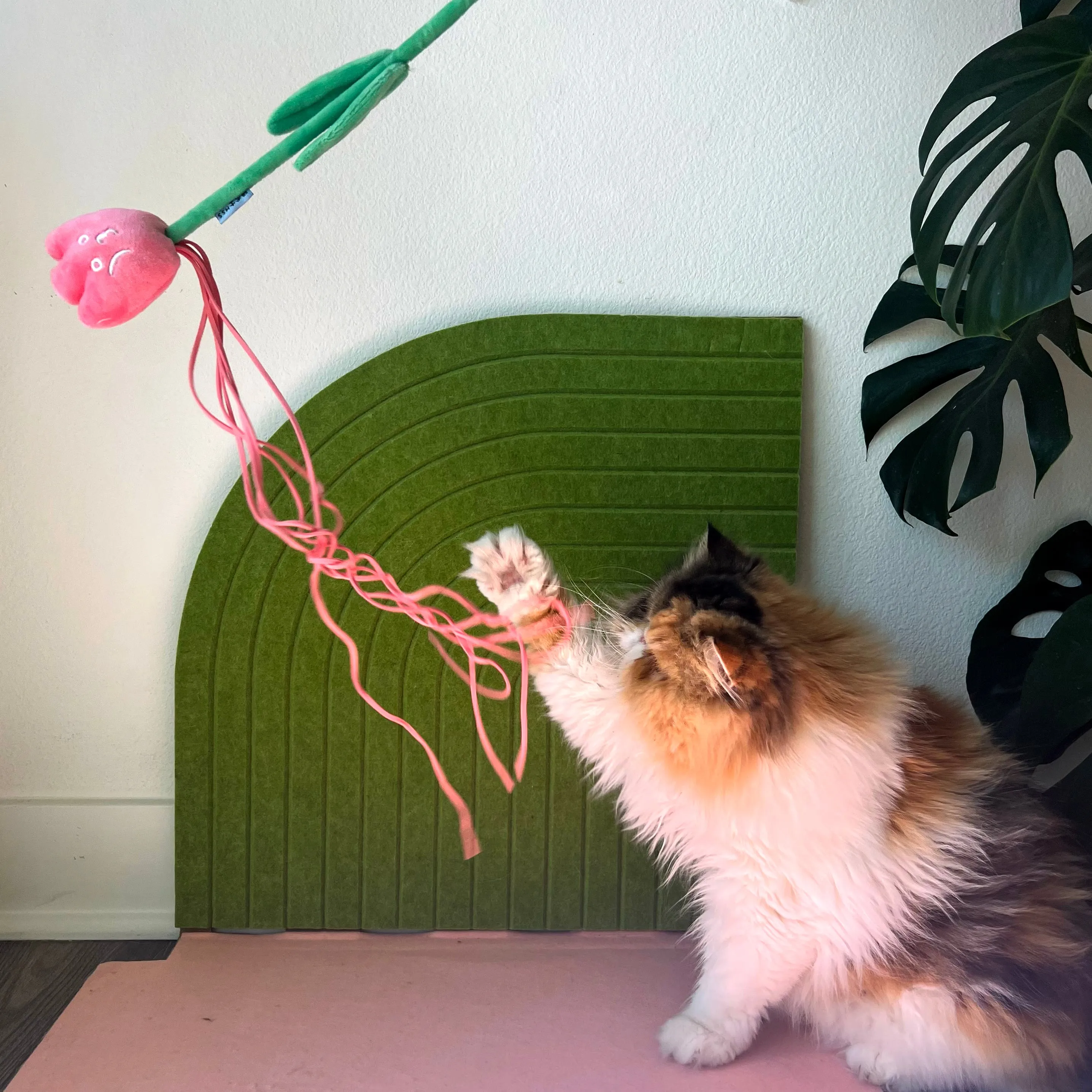 Flowers With Strings Teaser Wand Toy for Cats
