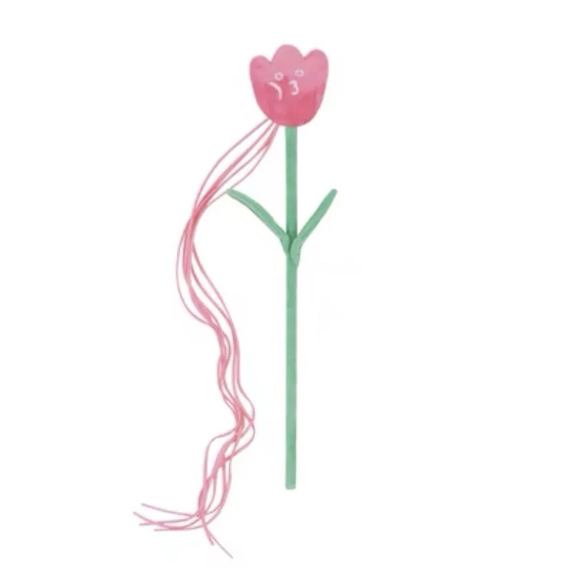 Flowers With Strings Teaser Wand Toy for Cats