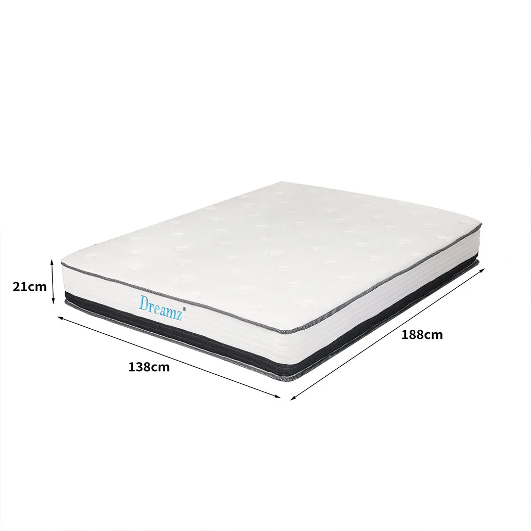 France 21cm Spring Mattress Premium Bed Top Foam Medium Firm - Double
