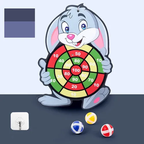 Fun Animal Sticky Ball Dart Board Game - Indoor and Outdoor Toys for Kids Ages 3-12