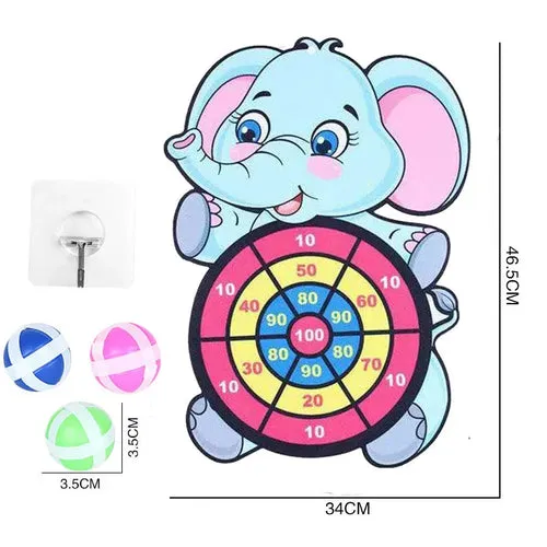 Fun Animal Sticky Ball Dart Board Game - Indoor and Outdoor Toys for Kids Ages 3-12
