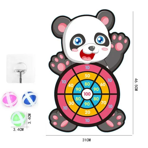 Fun Animal Sticky Ball Dart Board Game - Indoor and Outdoor Toys for Kids Ages 3-12