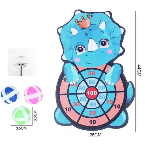 Fun Animal Sticky Ball Dart Board Game - Indoor and Outdoor Toys for Kids Ages 3-12