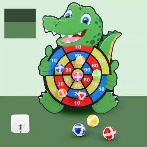 Fun Animal Sticky Ball Dart Board Game - Indoor and Outdoor Toys for Kids Ages 3-12